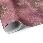 ブルゴーニュさくらんぼ金ゴールドグリッターグリッツ ラッピングペーパー (ロールコーナー)