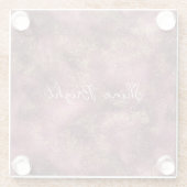 ブルゴーニュさくらんぼ金ゴールドグリッタースパークル ガラスコースター (裏面)