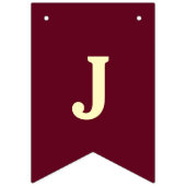 ブルゴーニュたった今結婚しました結婚の旗 バンティングフラッグ (第2の旗)