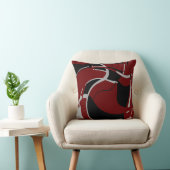 ブルゴーニュで黒い灰色の渦巻きMCMルックアートモチーフ クッション (椅子)