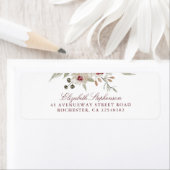 ブルゴーニュとアイボリー結婚フローラ ラベル (インサイチュ)