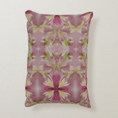 ブルゴーニュとオリーブグリーンを備えたデザイナー枕 アクセントクッション (裏面(縦))