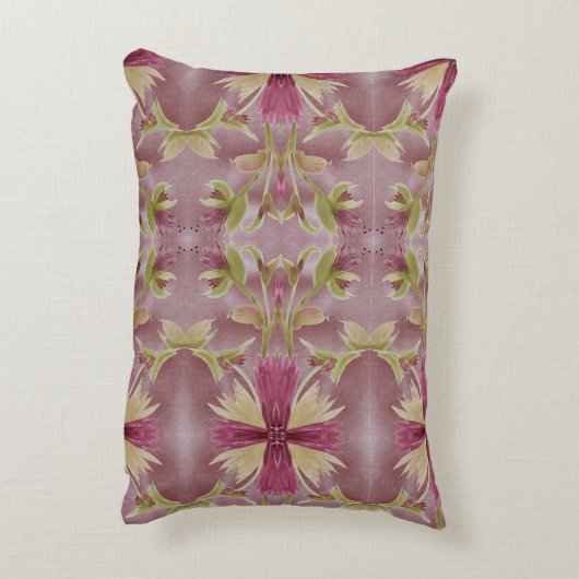 ブルゴーニュとオリーブグリーンを備えたデザイナー枕 アクセントクッション (裏面(縦))