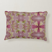 ブルゴーニュとオリーブグリーンを備えたデザイナー枕 アクセントクッション (裏面)