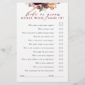 ブルゴーニュとオレンジのフローラ花嫁または花婿を推測 (正面)