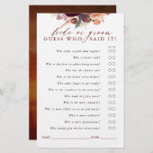 ブルゴーニュとオレンジのフローラ花嫁または花婿を推測 (正面/裏面)