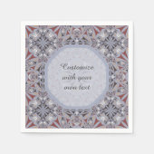 ブルゴーニュとグレイエレガントカスタム文字 スタンダードカクテルナプキン (正面)