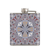 ブルゴーニュとグレイエレガントパタパーソナライズされたーン フラスク (裏面)