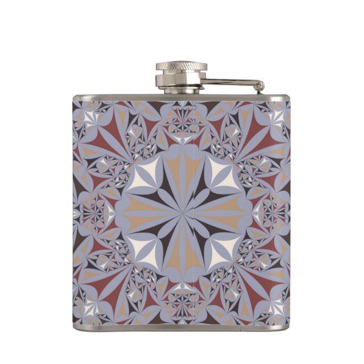 ブルゴーニュとグレイエレガントパタパーソナライズされたーン フラスク (裏面)