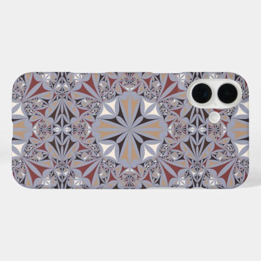 ブルゴーニュとグレーのパタエレガントーン Case-Mate iPhoneケース (裏面 (横))