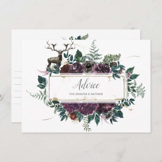 ブルゴーニュとグレーのフローラとStagアドバイス (正面/裏面)