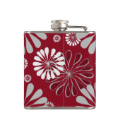 ブルゴーニュとグレーのフローラモノグラム フラスク (裏面)