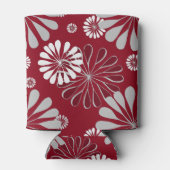 ブルゴーニュとグレーのフローラモノグラム 缶クーラー (裏面)