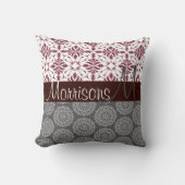 ブルゴーニュとグレーダマスクモノグラム クッション (正面)