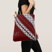 ブルゴーニュとグレーモノグラム トートバッグ (クローズアップ)