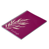 ブルゴーニュとシャンパン金ゴールド離れグリッター ノートブック (左側)