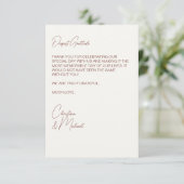 ブルゴーニュとソフト結婚ホワイトの写真 サンキューカード (スタンド正面)