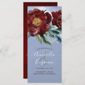 ブルゴーニュとダスティブルーロマンチック結婚式 プログラム (正面/裏面)