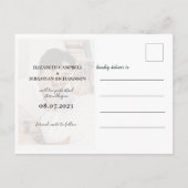 ブルゴーニュとダスティーブルーウォーターの色は日付を保存 案内ポストカード (裏面)