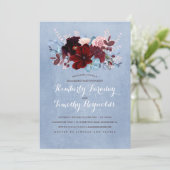 ブルゴーニュとダスティーブルーフローラ婚約パーティ 招待状 (スタンド正面)