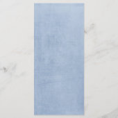 ブルゴーニュとダスティー結婚ブルーのメニュー プログラム (裏面)