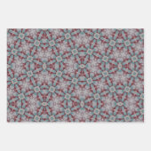 ブルゴーニュとティール（緑がかった色）ラッピング紙シート3セット ラッピングペーパーシート (正面)