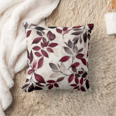 ブルゴーニュとトープ離れの クッション (ブランケット)