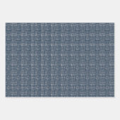 ブルゴーニュとネイビーブルーバレンタインの模様 ラッピングペーパーシート (正面3)