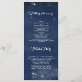 ブルゴーニュとネイビーブルーヴィンテージウェディングプログラム プログラム (裏面)