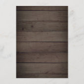 ブルゴーニュとネイビー赤面素朴フローラウッドズ結婚 エンクロージャーカード (裏面)