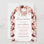 ブルゴーニュとバラ金ゴールドキンセアニラドレスバルーン 招待状 (裏面)