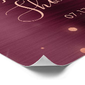 ブルゴーニュとバラ金ゴールドブライダルシャワー ポスター (角)