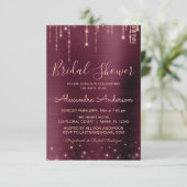 ブルゴーニュとバラ金ゴールドブライダルシャワー 招待状 (スタンド正面)
