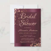 ブルゴーニュとバラ金ゴールドマンダラブライダルシャワー 招待状 (正面)