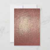 ブルゴーニュとバラ金ゴールドモダンブライダルシャワー 招待状 (裏面)