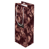 ブルゴーニュとバラ金ゴールドヴィンテージ結婚フローラ ワインギフトバッグ (正面アングル)