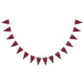 ブルゴーニュとバラ金ゴールド結婚紙吹雪 バンティングフラッグ (全)