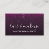 ブルゴーニュとパープルハート紙吹雪サロン 名刺 (正面)