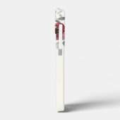 ブルゴーニュとピンクのバラが黄色モノグラムのい Case-Mate iPhoneケース (裏面 / 左)