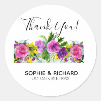 ブルゴーニュとピンクのフローラガーラン ラウンドシール