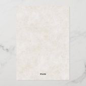 ブルゴーニュとピンクのフローラ予算結婚の 箔招待状 (裏面)