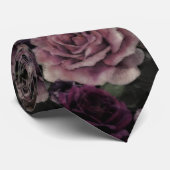 ブルゴーニュとピンクのヴィンテージのバラ ネクタイ (ロール)