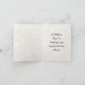 ブルゴーニュとピンクの水彩フローラ母の日 カード (内部)