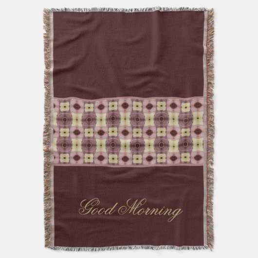 ブルゴーニュとピンク スローブランケット (正面縦)