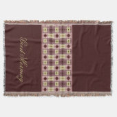 ブルゴーニュとピンク スローブランケット (正面)