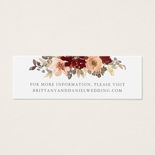 ブルゴーニュとピーチのフローラ結婚のWebサイトの挿入 (正面)