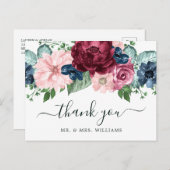 ブルゴーニュとピーチウォーターのカラーフローラ 案内ポストカード (正面/裏面)