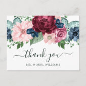 ブルゴーニュとピーチウォーターのカラーフローラ 案内ポストカード (正面)