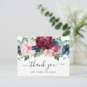 ブルゴーニュとピーチウォーターのカラーフローラ 案内ポストカード (スタンド正面)