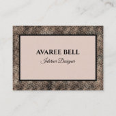 ブルゴーニュとブラックのインテリアデザイナー 名刺 (正面)